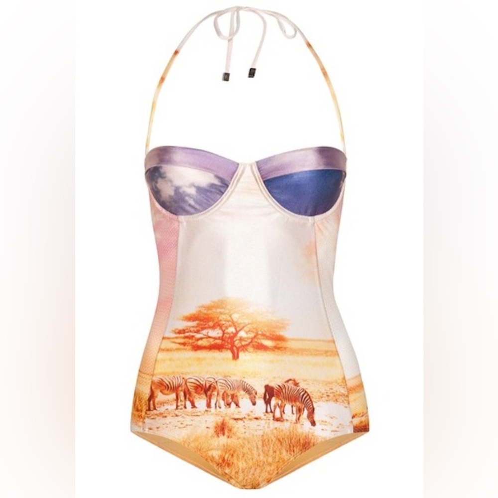 We Are Handsome The Oasis Corset One Piece Bathing Suit